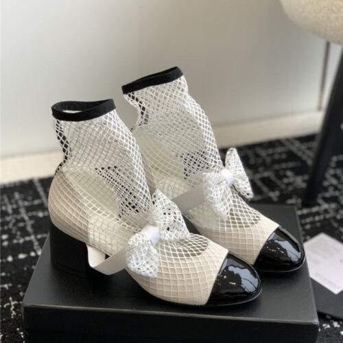 High Quality Luxury Chanel New Mary Jane Mesh Drill Boots – Style 15750