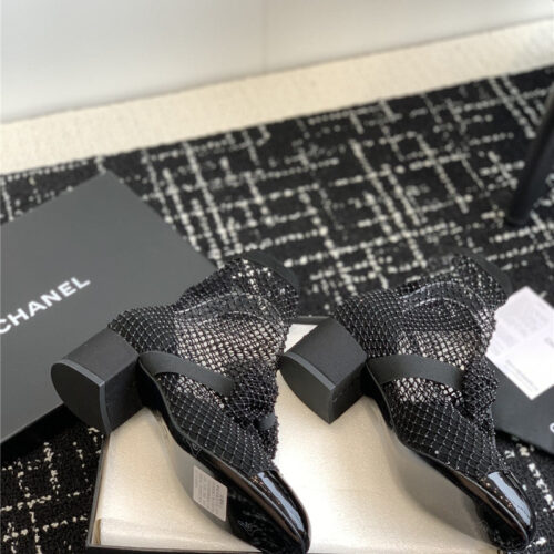 High Quality Luxury Chanel New Mary Jane Mesh Drill Boots – Style 76198 alternate view