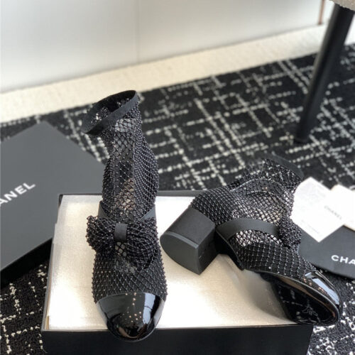 High Quality Luxury Chanel New Mary Jane Mesh Drill Boots – Style 76198 product detail