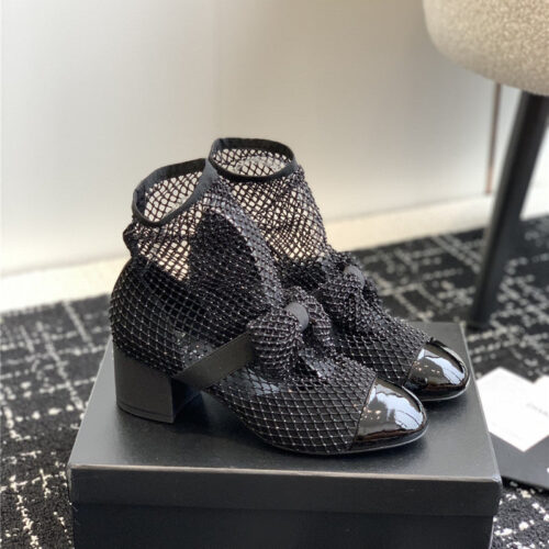 High Quality Luxury Chanel New Mary Jane Mesh Drill Boots – Style 76198