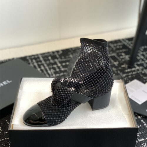 High Quality Luxury Chanel New Mary Jane Mesh Drill Boots – Style 76198 product detail