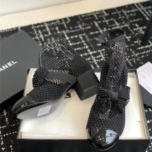 High Quality Luxury Chanel New Mary Jane Mesh Drill Boots – Style 76198 product detail