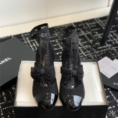 High Quality Luxury Chanel New Mary Jane Mesh Drill Boots – Style 76198 product detail
