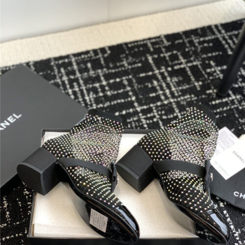 High Quality Luxury Chanel New Mary Jane Mesh Drill Boots alternate view
