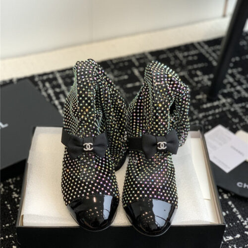 High Quality Luxury Chanel New Mary Jane Mesh Drill Boots – Style 31558 product detail