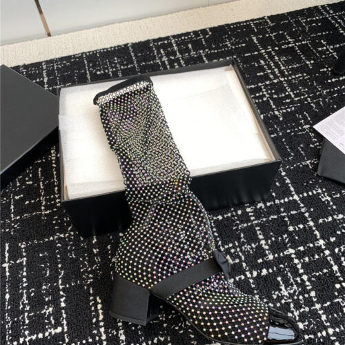 High Quality Luxury Chanel New Mary Jane Mesh Drill Boots – Style 31558 product detail