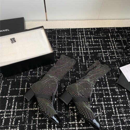 High Quality Luxury Chanel New Mary Jane Mesh Drill Boots – Style 31558