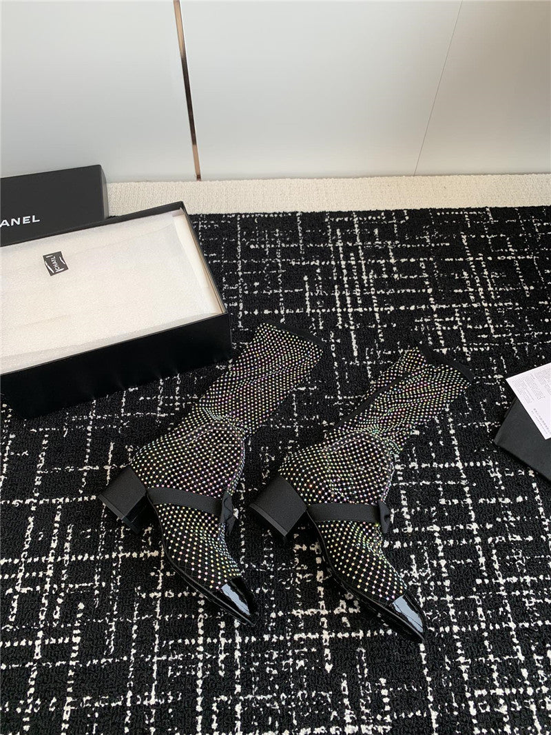 High Quality Luxury Chanel New Mary Jane Mesh Drill Boots – Style 31558