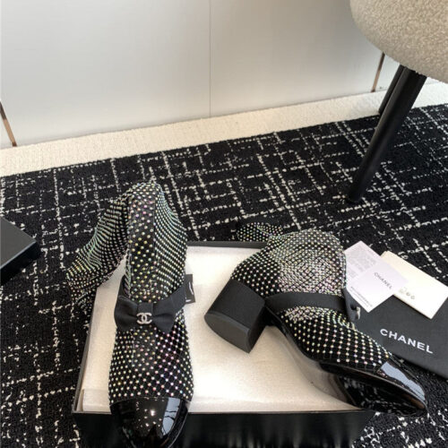 High Quality Luxury Chanel New Mary Jane Mesh Drill Boots – Style 31558 alternate view