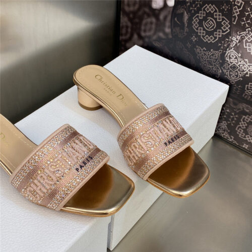 High Quality Luxury Dior New Flip Flops Color Matching Womens Shoes product detail