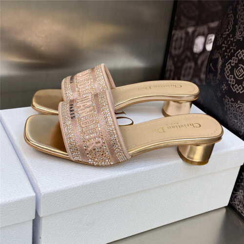 High Quality Luxury Dior New Flip Flops Color Matching Womens Shoes alternate view