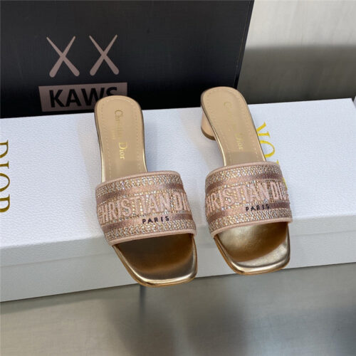 High Quality Luxury Dior New Flip Flops Color Matching Womens Shoes product detail