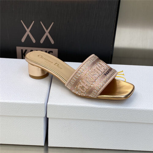 High Quality Luxury Dior New Flip Flops Color Matching Womens Shoes product detail