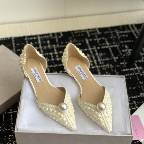 High Quality Luxury Jimmy Choo Pearl Embellished Shoes – Style 98903 alternate view