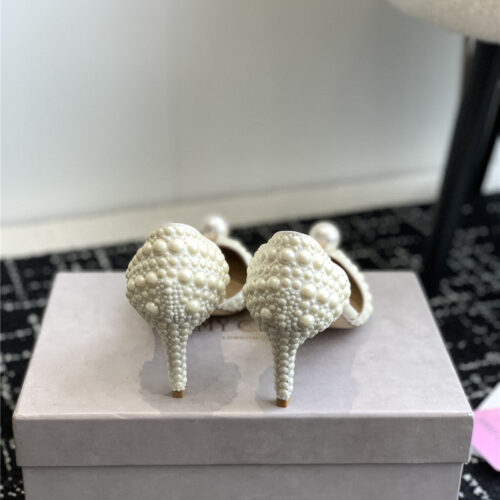 High Quality Luxury Jimmy Choo Pearl Embellished Shoes product detail