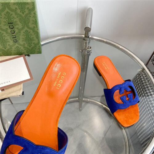 High Quality Luxury Gucci Interlocking GG Cutout Slides – Style 26771 product detail