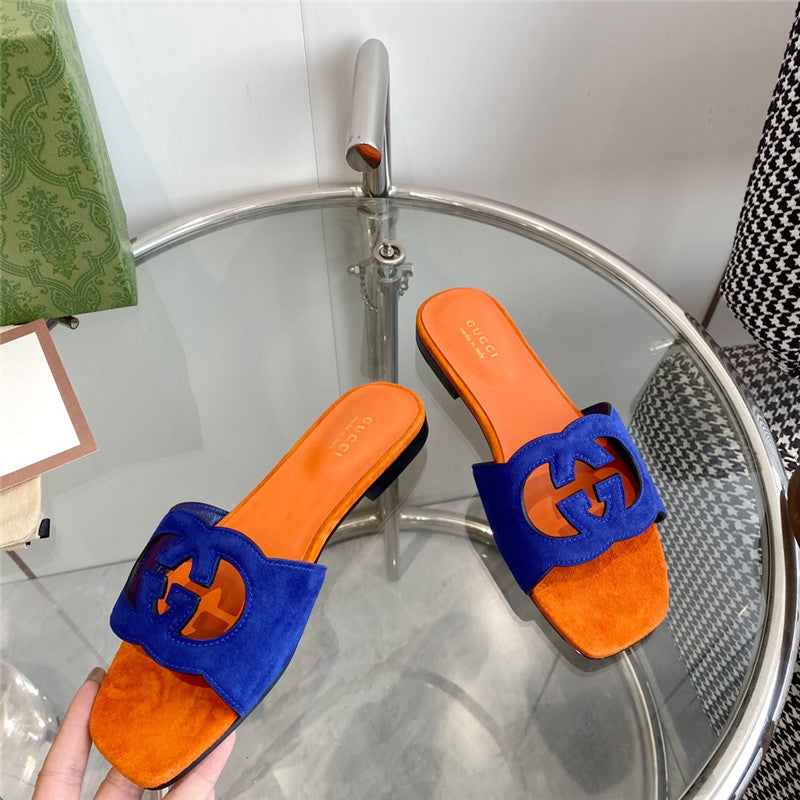 High Quality Luxury Gucci Interlocking GG Cutout Slides – Style 26771 product detail