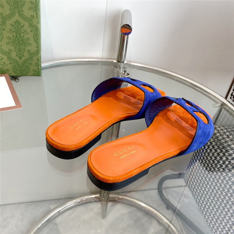 High Quality Luxury Gucci Interlocking GG Cutout Slides – Style 26771 product detail
