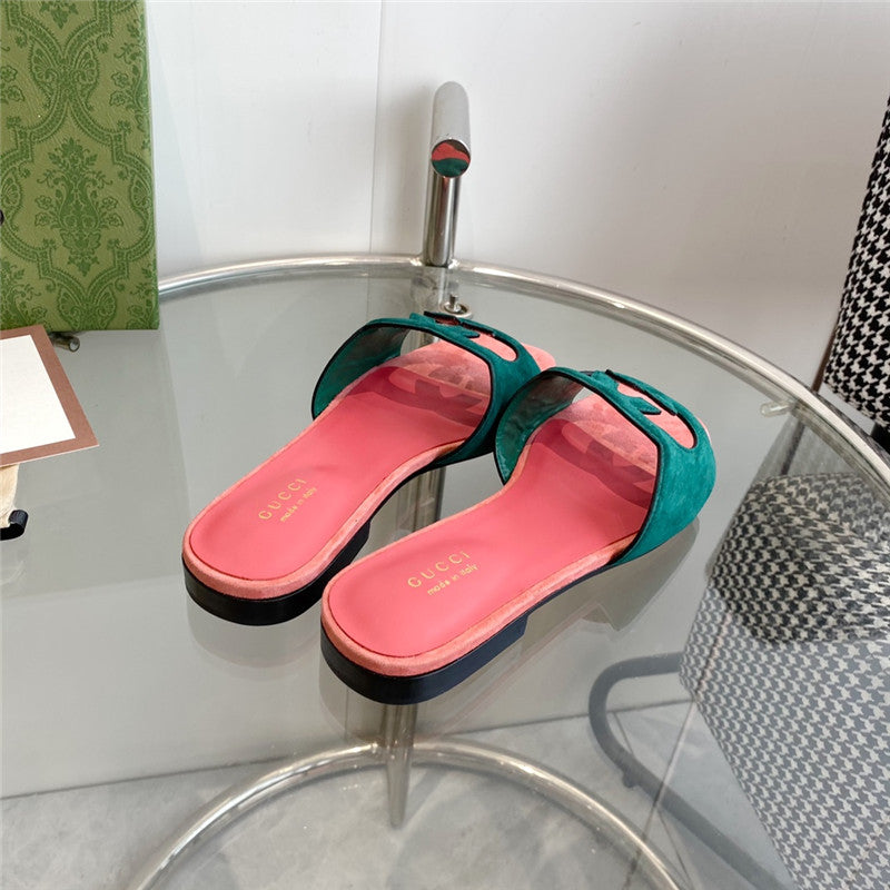 High Quality Luxury Gucci Interlocking GG Cutout Slides product detail