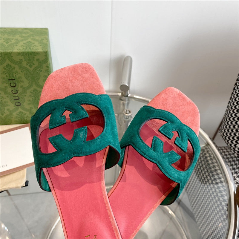 High Quality Luxury Gucci Interlocking GG Cutout Slides product detail