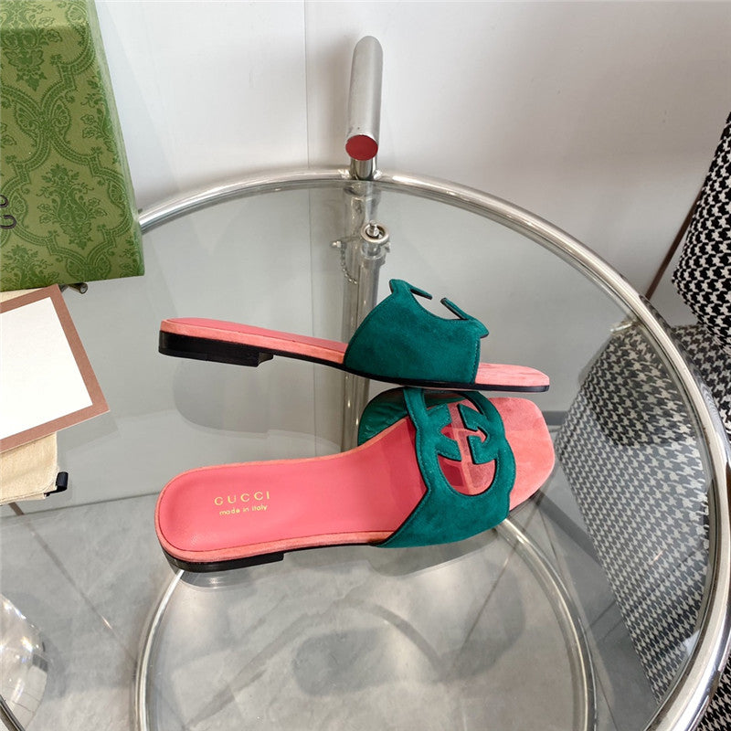 High Quality Luxury Gucci Interlocking GG Cutout Slides product detail