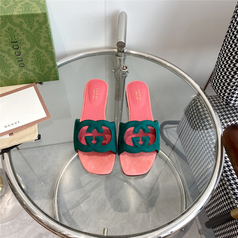 High Quality Luxury Gucci Interlocking GG Cutout Slides product detail