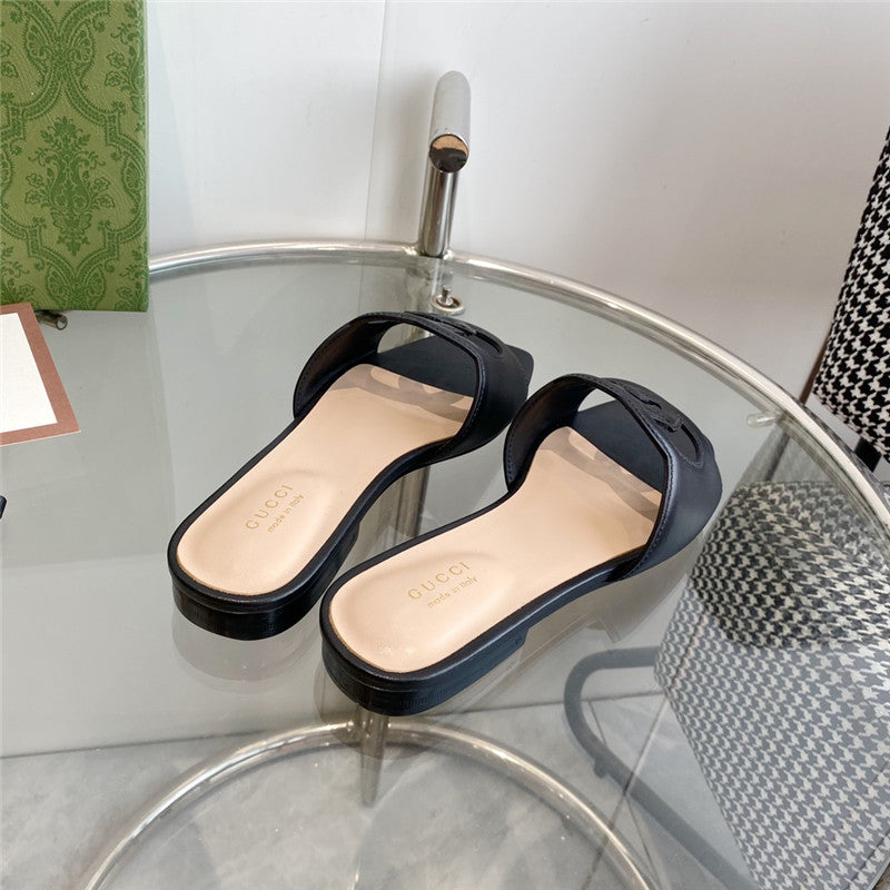 High Quality Luxury Gucci Interlocking GG Cutout Slides – Style 23379 product detail