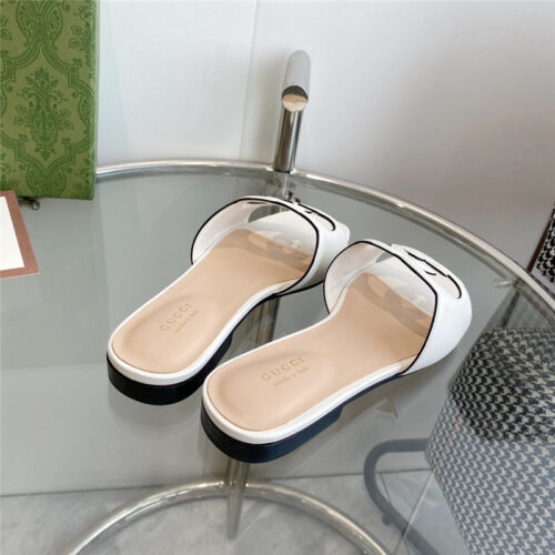 High Quality Luxury Gucci Interlocking GG Cutout Slides – Style 88915 product detail