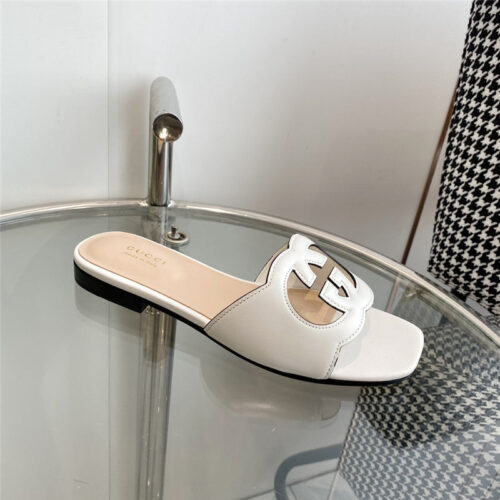High Quality Luxury Gucci Interlocking GG Cutout Slides – Style 88915 product detail