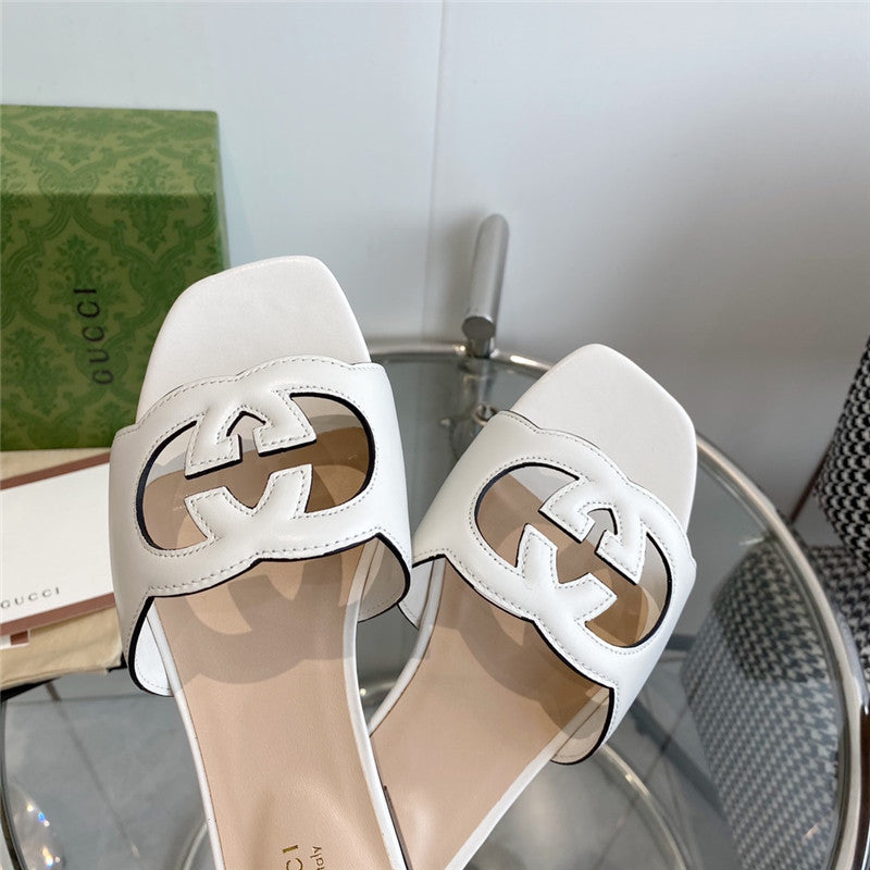 High Quality Luxury Gucci Interlocking GG Cutout Slides – Style 88915 product detail
