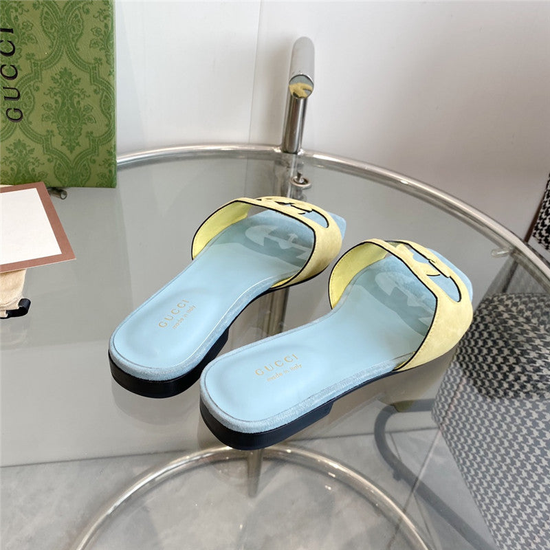 High Quality Luxury Gucci Interlocking GG Cutout Slides – Style 19987 product detail