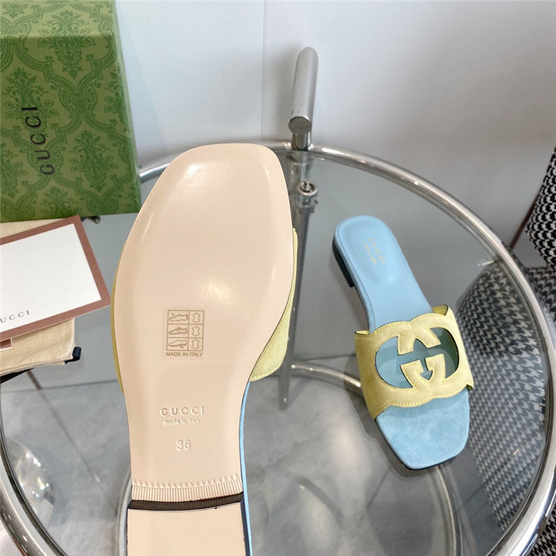 High Quality Luxury Gucci Interlocking GG Cutout Slides – Style 19987 product detail