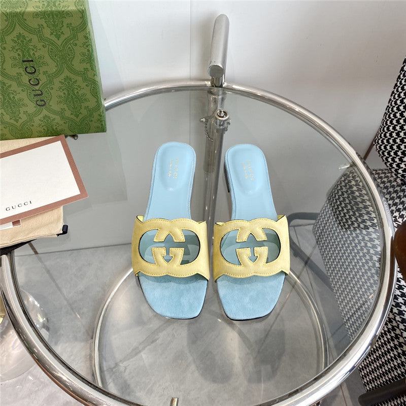 High Quality Luxury Gucci Interlocking GG Cutout Slides – Style 19987 product detail