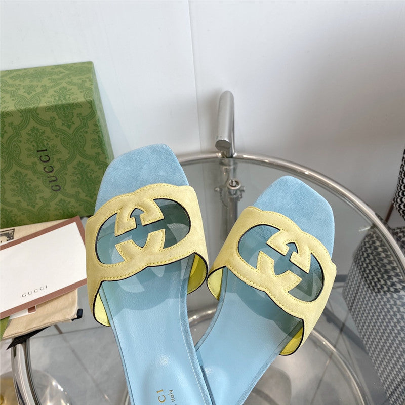 High Quality Luxury Gucci Interlocking GG Cutout Slides – Style 19987 product detail