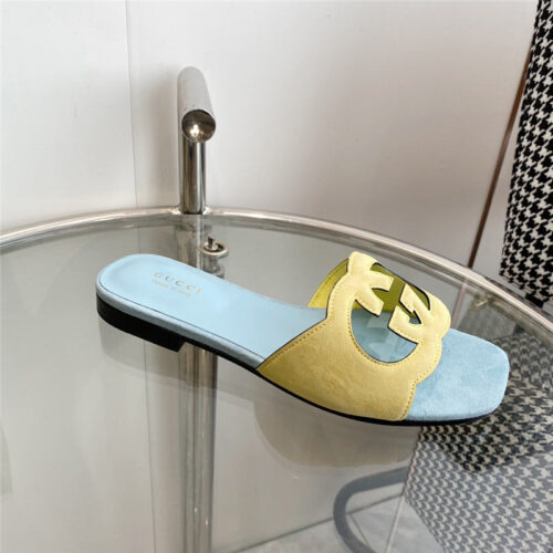 High Quality Luxury Gucci Interlocking GG Cutout Slides – Style 19987 product detail