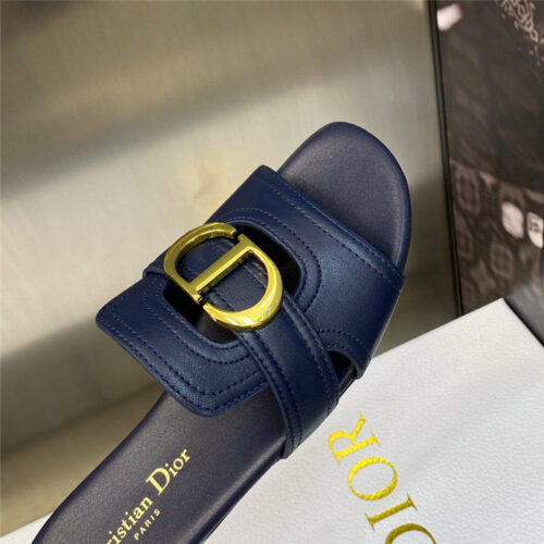 High Quality Luxury Dior Cd Letter Metal Logo Flat Hollow Sandals – Style 65158 product detail