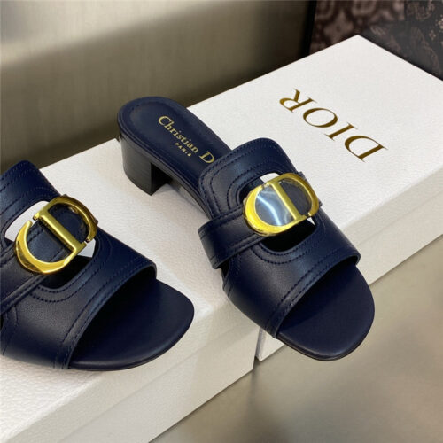 High Quality Luxury Dior Cd Letter Metal Logo Flat Hollow Sandals – Style 82118 product detail