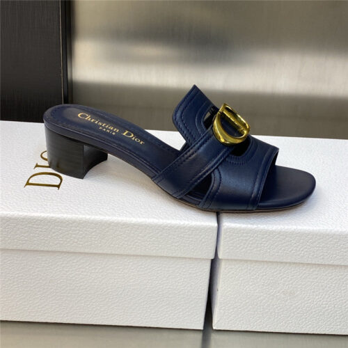 High Quality Luxury Dior Cd Letter Metal Logo Flat Hollow Sandals – Style 82118 product detail