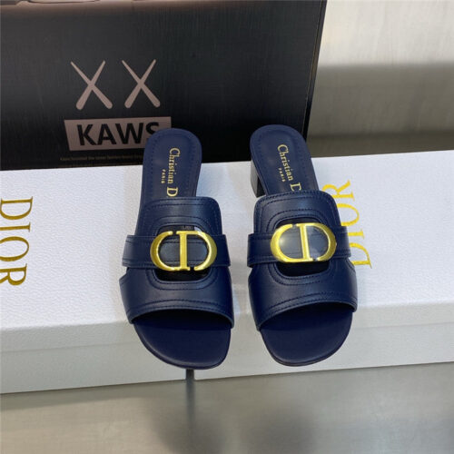High Quality Luxury Dior Cd Letter Metal Logo Flat Hollow Sandals – Style 82118 product detail