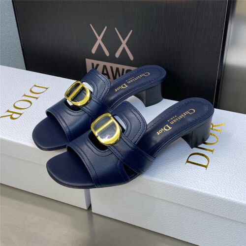 High Quality Luxury Dior Cd Letter Metal Logo Flat Hollow Sandals – Style 82118 alternate view