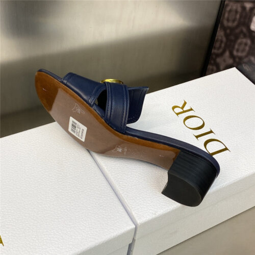 High Quality Luxury Dior Cd Letter Metal Logo Flat Hollow Sandals – Style 82118 product detail