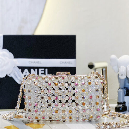 High Quality Luxury Chanel Glass Pearl Gem Evening Bag product detail