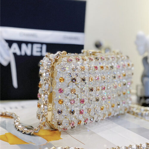 High Quality Luxury Chanel Glass Pearl Gem Evening Bag product detail