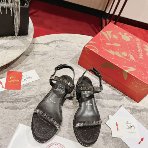 High Quality Luxury Christian Louboutin Wedge Sandals – Style 74356 product detail
