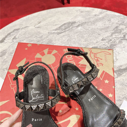 High Quality Luxury Christian Louboutin Wedge Sandals – Style 74356 product detail
