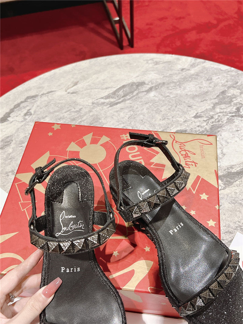High Quality Luxury Christian Louboutin Wedge Sandals – Style 74356 product detail
