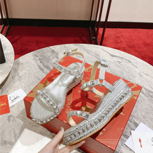 High Quality Luxury Christian Louboutin Wedge Sandals – Style 10516 alternate view