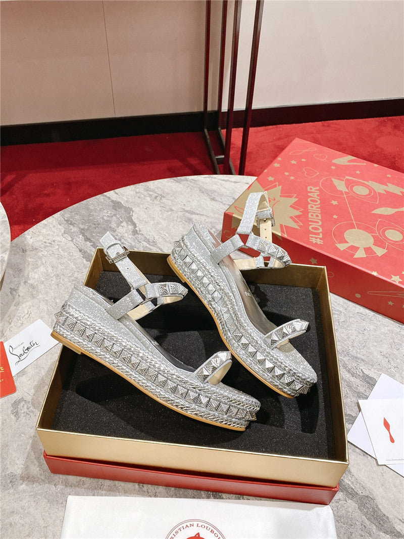 High Quality Luxury Christian Louboutin Wedge Sandals – Style 10516 product detail