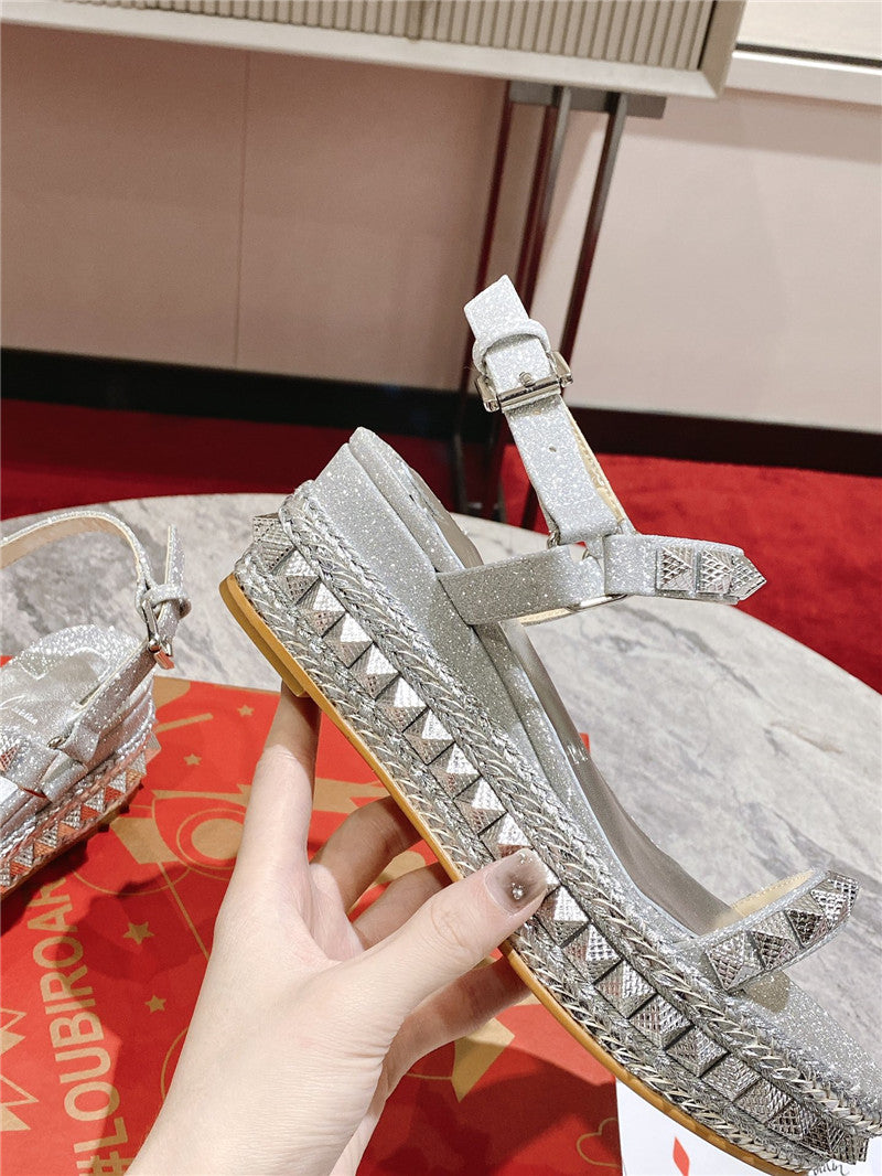 High Quality Luxury Christian Louboutin Wedge Sandals – Style 10516 product detail