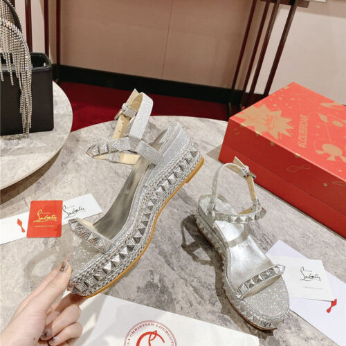 High Quality Luxury Christian Louboutin Wedge Sandals – Style 10516 product detail